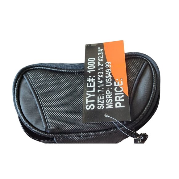 Bag Handlebar Black Motorcycle Bike Scooter Bag Attach  7 1/4" x 3 1/2" x 2 3/4" - Picture 1 of 10